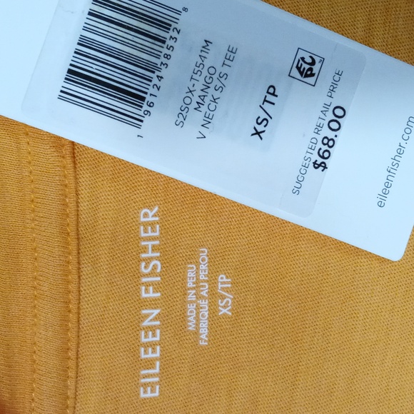 🆕️ 🌞Eileen Fisher🌞 - Mango S/S V-Neck Tee - Picture 3 of 7